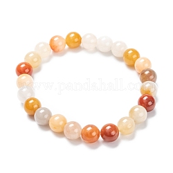 Stretch-Perlenarmbänder aus natürlichem Edelstein, Runde, Innendurchmesser: 2-1/8 Zoll (5.5 cm), Perlen: 8~9 mm