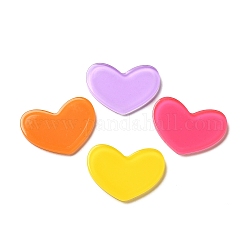 Cabuchones de acrílico, corazón, color mezclado, 21.5x29x2.5mm