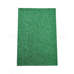 Tessuto in pelle glitterata, tessuto autoadesivo, per borse per scarpe cucito patchwork applicazioni fai da te, verde, 30x20x0.1cm