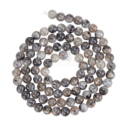 Nbeads 5 brin environ 455 perles de labradorite naturelles, Perles de pierre rondes lisses de 4mm, pierres précieuses en vrac, perles d'espacement pour bricolage artisanat collier bracelet fabrication de bijoux
