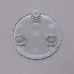 Акриловые подставки, плоско-круглые, прозрачные, 7.9x2.4 см
