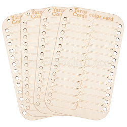 26 Position personalisierte Kreuzstichplatte aus Holz für Stickgarn-Organizer, Nähgarnhalter-Aufbewahrungswerkzeug, Rechteck, Navajo weiß, 19.9x12x0.25 cm, Bohrung: 5 mm