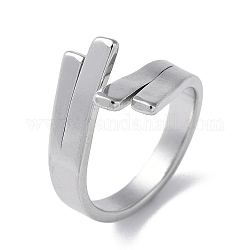 304 anillo de puño de acero inoxidable, color acero inoxidable, nosotros tamaño 7 3/4 (17.9 mm)