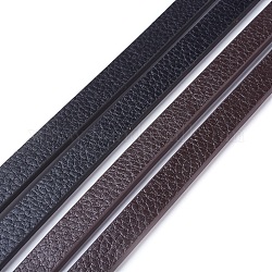 Cordones de microfibra de cuero pu, piso, color mezclado, 10x3mm, alrededor de 1.09 yarda (1 m) / hebra
