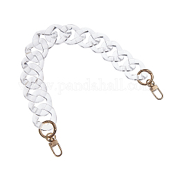 Resin Bag Handles, with Alloy Spring Gate Rings and Clasps, for Bag Straps Replacement Accessories, Clear, 41.3cm