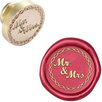 CRASPIRE Wax Seal Stamp Head Mr.& Mrs. Removable Sealing Brass Stamp Head for Creative Gift Envelopes Invitations Cards Decoration
