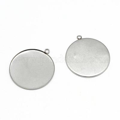 Подвеска-кабошон из нержавеющей стали 304 STAS-T008-129-1