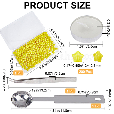 200 шт. звездочка частиц сургуча DIY-CP0009-30-1