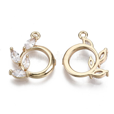 Латунные микро проложить кубического циркония подвески KK-R111-024-1