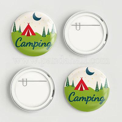 Брошь из белой жести JEWB-WH0012-009-1