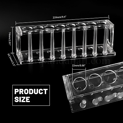 Акриловый штатив для лабораторных пробирок на 8 отверстие DIY-WH0430-379-1