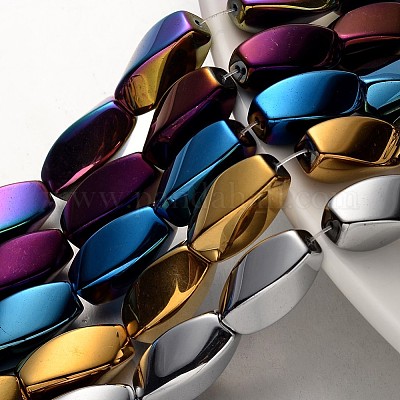 Гальванизировать немагнитных синтетический гематит бисер пряди G-F300-11A-1