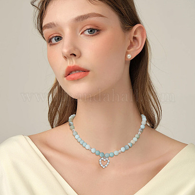 Натуральный матовый цветок амазонит круглые бусины G-NB0005-34C-1