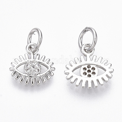 Латунные микро проложить кубического циркония подвески ZIRC-R109-028P-NF-1