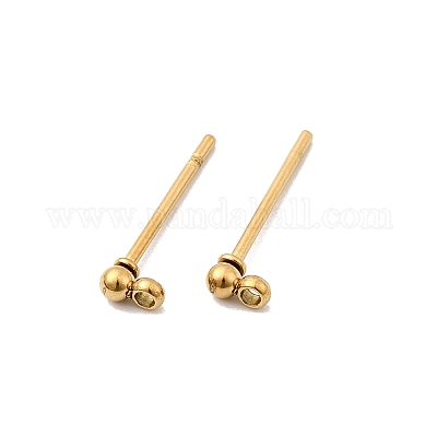 Фурнитура для сережек-гвоздиков с шариковым штифтом из нержавеющей стали 304 STAS-Z035-01G01-F-1