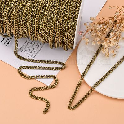 Железные кубинские звенья цепи CH-R013-7x5.5mm-AB-NF-1