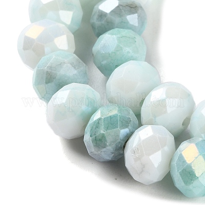 Стеклянные бусины с гальваническим покрытием  LAMP-S068-02J-1