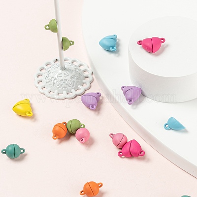 16 комплект 8 стильных магнитных застежки из окрашенного сплава с петлями FIND-LS0001-64-1