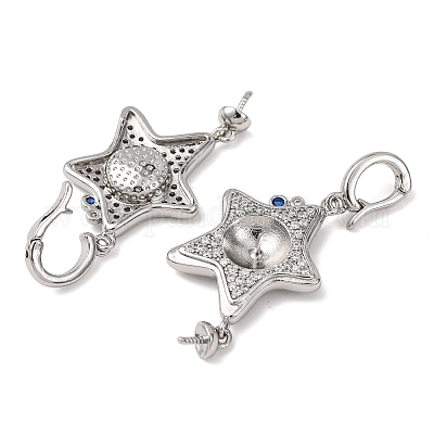 Латунный микро-паве кубический цирконий KK-A279-01P-1