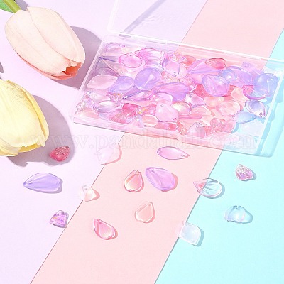 100 шт. 10 стиля прозрачных стеклянных подвесок GLAA-FS0002-16-1