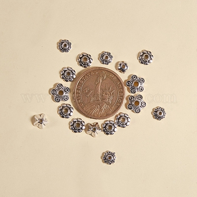 Тибетском стиле сплав шарик крышки TIBE-JP0001-01-1