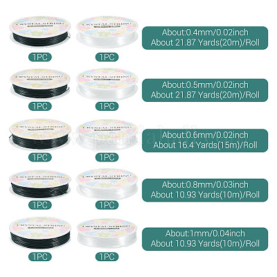 10 рулон 10 видов круглой эластичной кристаллической нити&nbsp;EW-TA0001-08-1