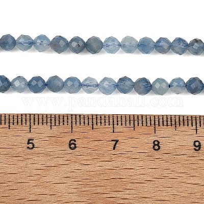 Natürliche teufelsblaue Aquamarin-Perlenstränge&nbsp;G-NH0073-B01-4mm-1