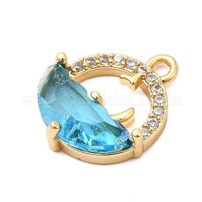 Латунные микро проложить кубического циркония подвески KK-F916-25G-1