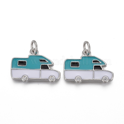 Латунные микропаве прозрачные подвески с фианитом KK-F821-34B-P-1