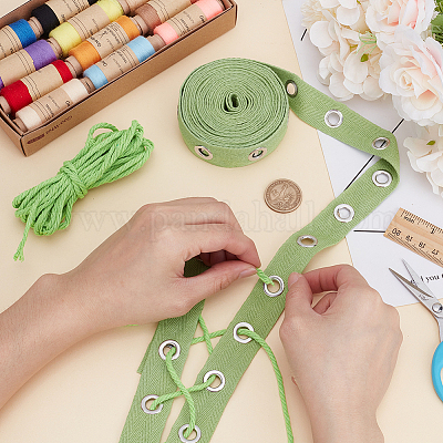 Хлопковые ленты с рисунком «елочка»&nbsp;OCOR-WR0001-55B-1