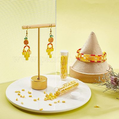 530шт 2 стеклянных бисера с 2 отверстиями SEED-NB0001-74-1