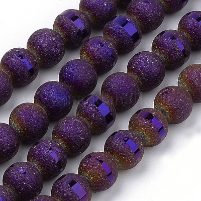 Гальванические стеклянные бусины EGLA-S134-8mm-07-1