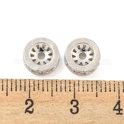 925 стерлинговый серебристый микроформованный кубический цирконий STER-U002-15B-P-1