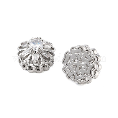 Латунные микропаве из прозрачного кубического циркония KK-Z059-02P-1