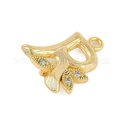 Латунные хрустальные стразы буквы звенья соединительные подвески&nbsp;KK-S395-06G-R-1