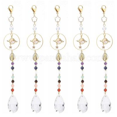 Стеклянная каплевидная люстра HJEW-JM00854-1