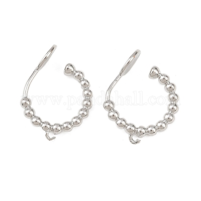 Латунные серьги с клипсами KK-F921-08A-P-1