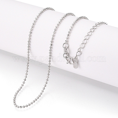 Ожерелья из латунной шариковой цепи NJEW-N054-12P-1