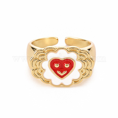 Манжеты из латуни с эмалью RJEW-S045-121-NR-1