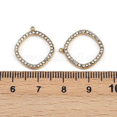 Подвески из нержавеющей стали 304 со стразами STAS-Z154-03G-03-1