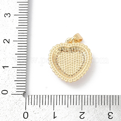 Латунные микропаве прозрачные подвески с фианитом KK-R213-12G-1