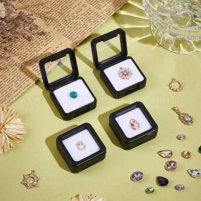 Квадратные акриловые свободные коробки для демонстрации алмазов CON-WH0107-11B-01-1