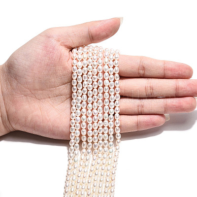 Нити из натурального культивированного пресноводного жемчуга PEAR-N024-04-4AB-1