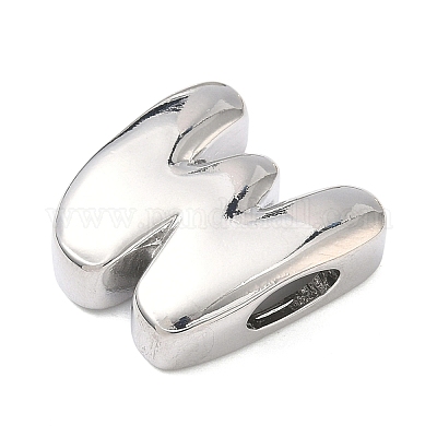 Латунные бусины с инициалами&nbsp;KK-B167-27P-01W-1