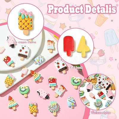 Кабошоны из смолы 20шт 10 стиля CRES-YW0001-30-1