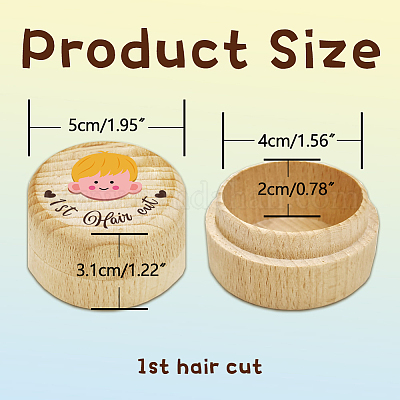 Круглая деревянная коробка из бука 3d с гравировкой 