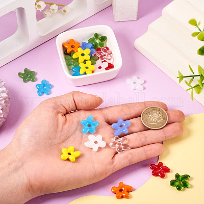 36шт 9 цвета бусины лэмпворк ручной работы LAMP-TA0001-64-1