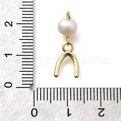 U-образные подвески из латуни и натурального жемчуга KK-Z093-38G-1