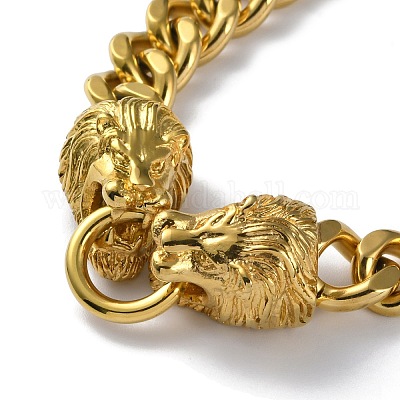 Ионное покрытие (ip) 304 нержавеющая сталь кубинские звенья цепи ожерелья NJEW-P288-18G-1