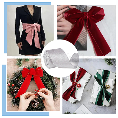 10 ярд односторонней бархатной ленты OCOR-WH0093-12A-1